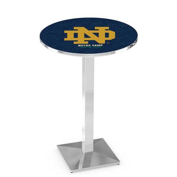 Holland Bar Stool Co 36" Chrome Notre Dame (ND) Pub Table L217C3628ND-ND - main